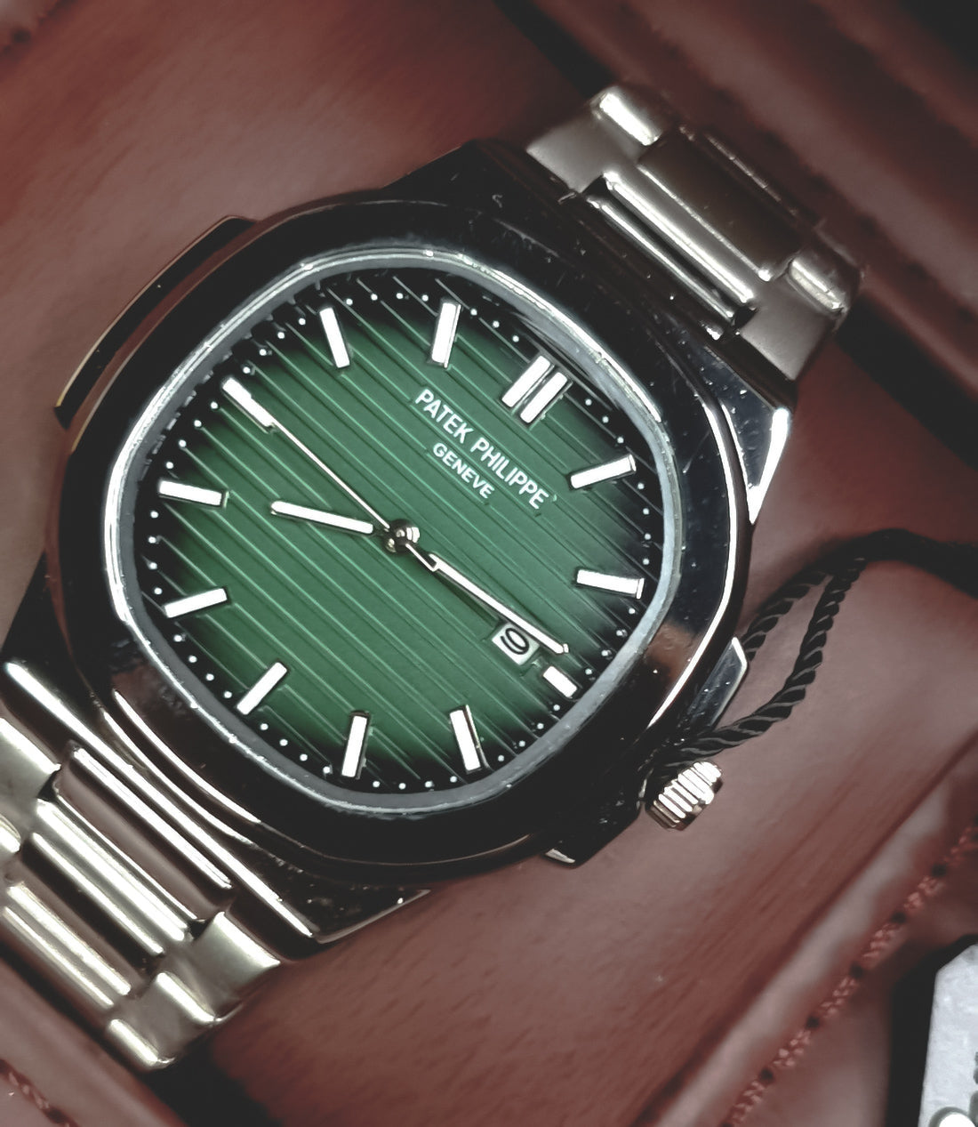 Patek Philippe Nautilus Green Dial Stainless Steel Watch