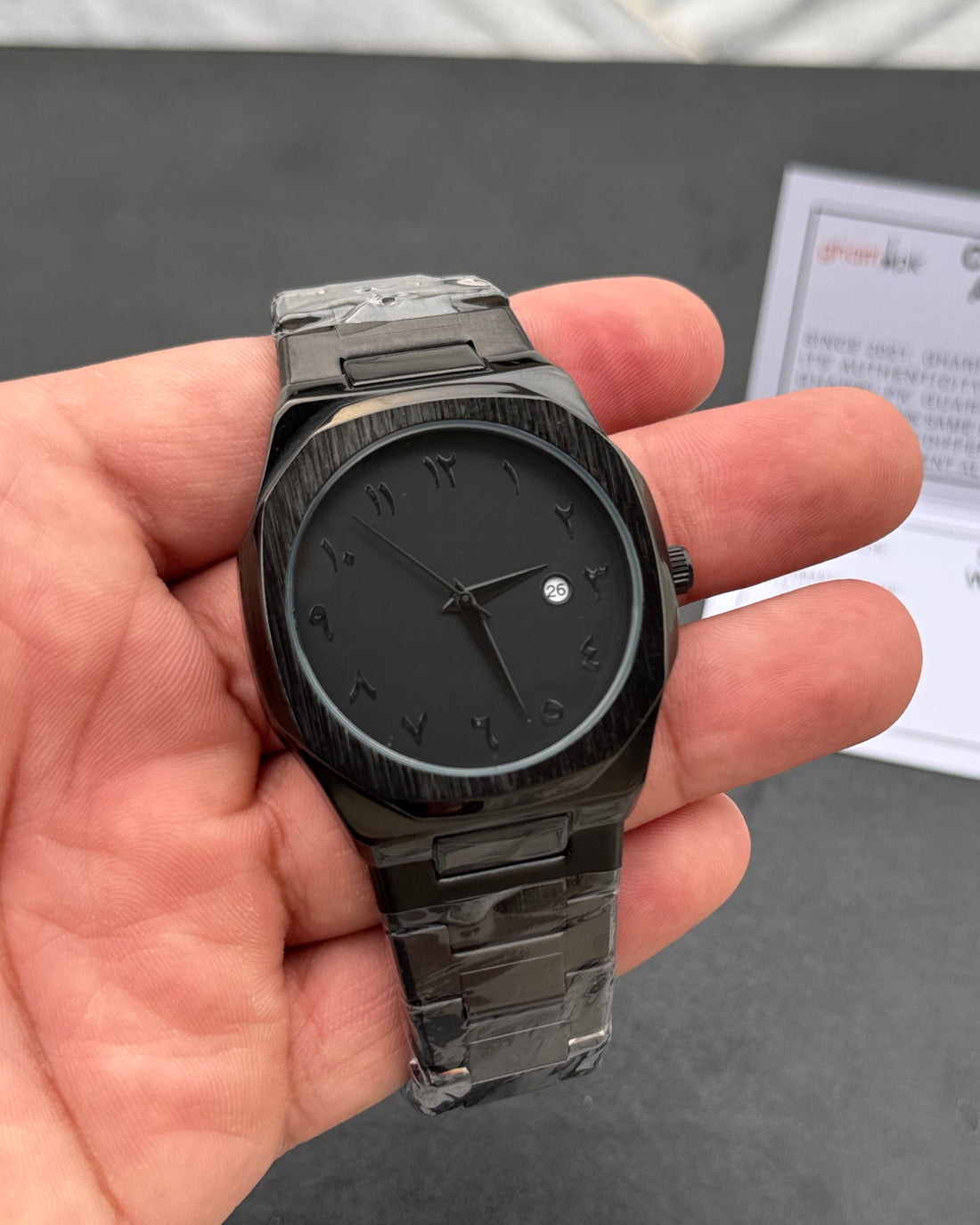 Black Arabic Aura Watch