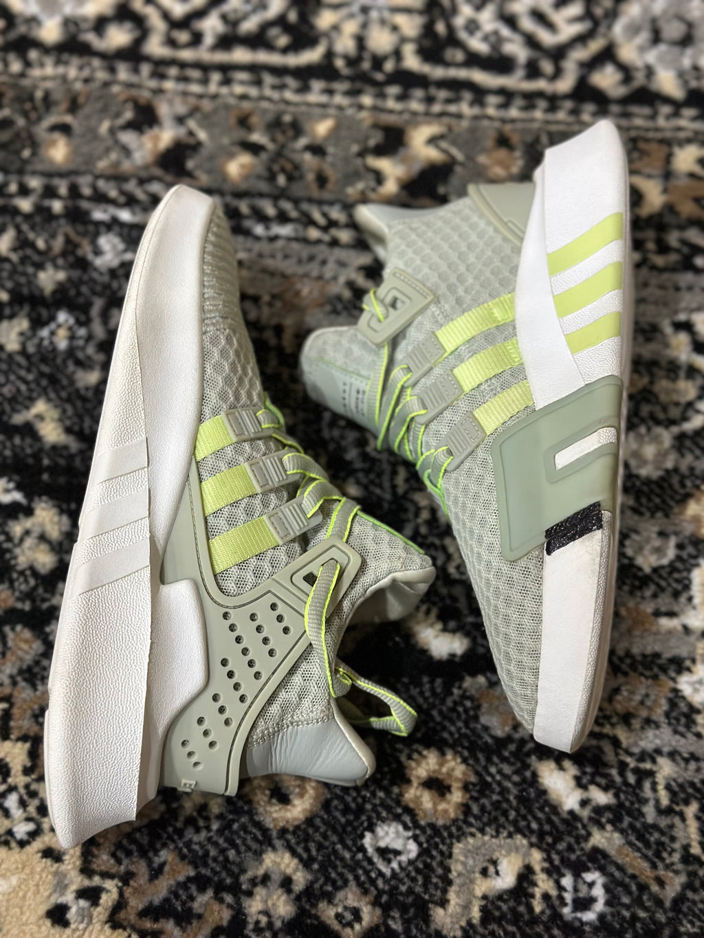 Adidas EQT ADV 91-18 Sneakers – Light Grey/Neon Green