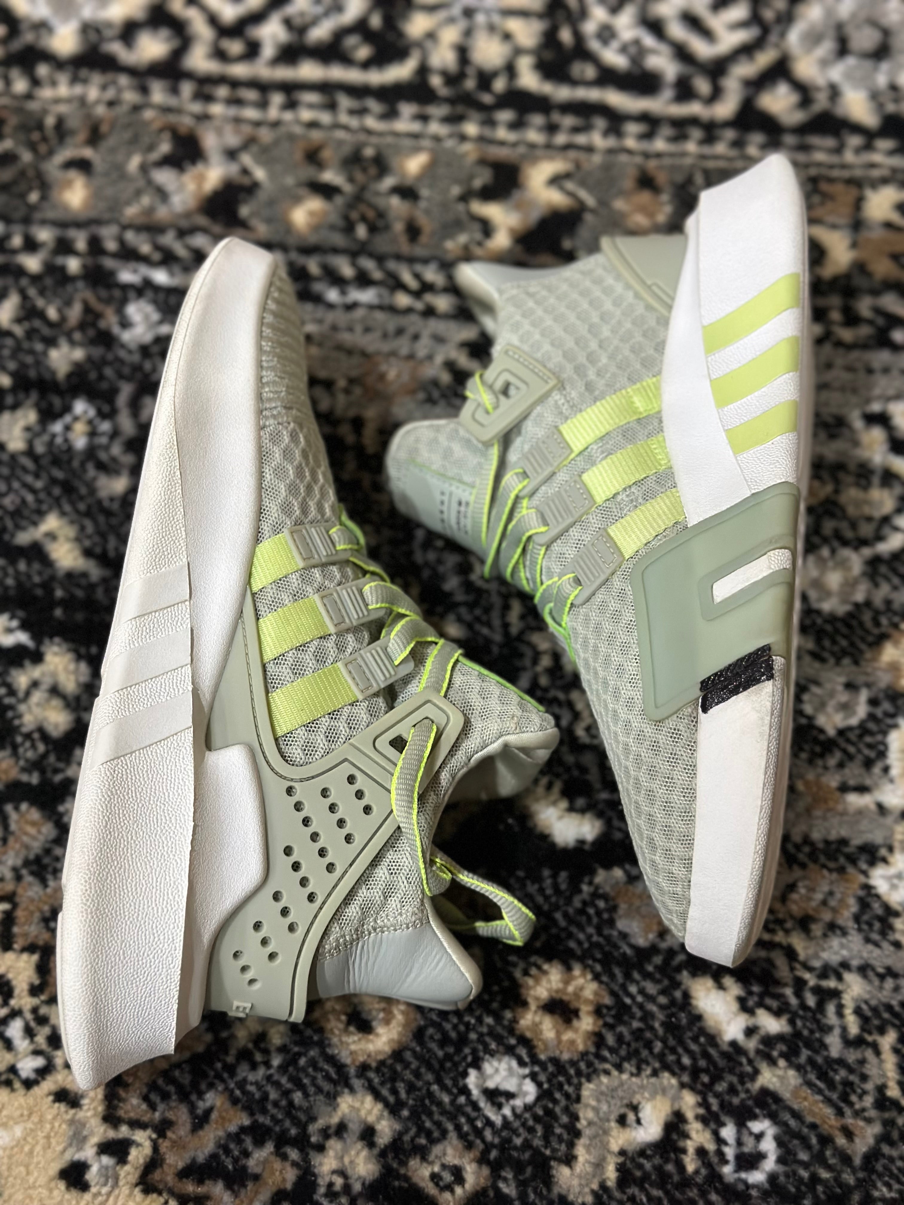 Adidas EQT ADV 91-18 Sneakers – Light Grey/Neon Green