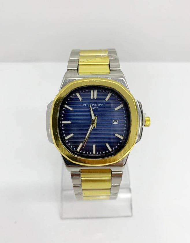 Patek Philippe Nautilus Blue Dial Two-Tone Watch