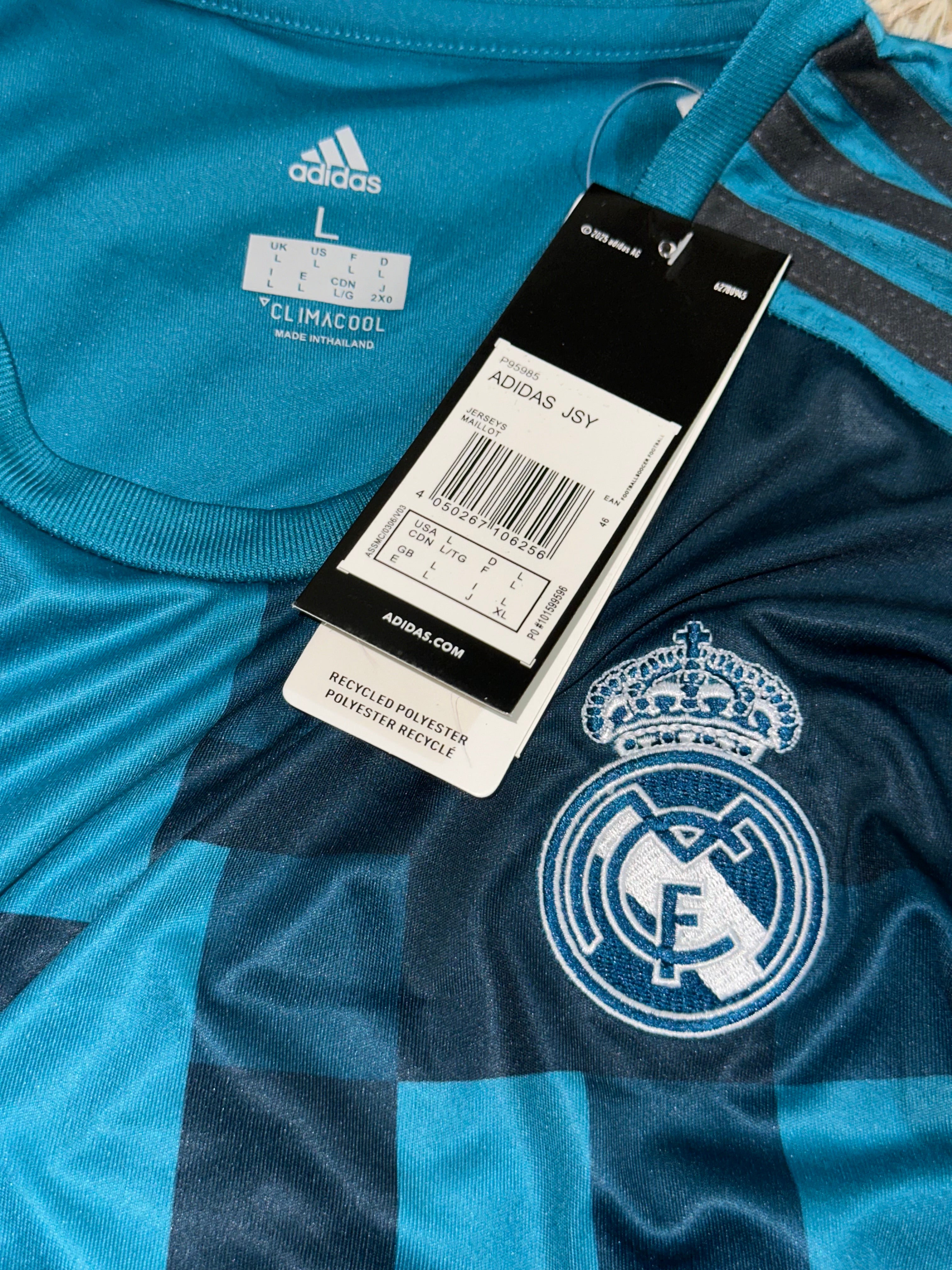 Real Madrid 2017/18 Third Jersey – Long Sleeve (Fly Emirates, Adidas)