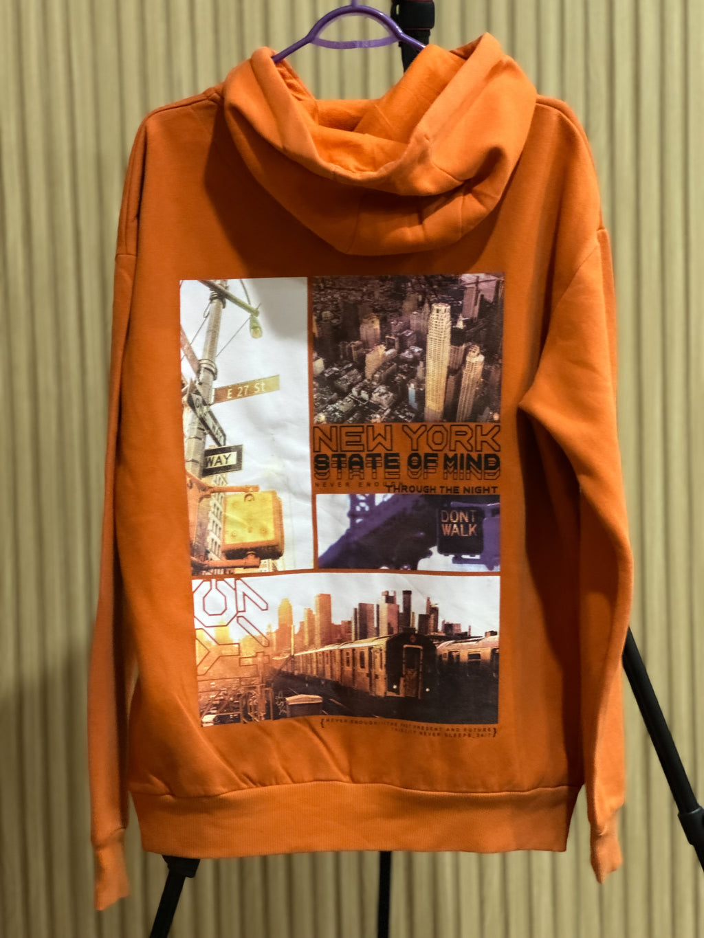 Orange NYC Graphic Hoodie