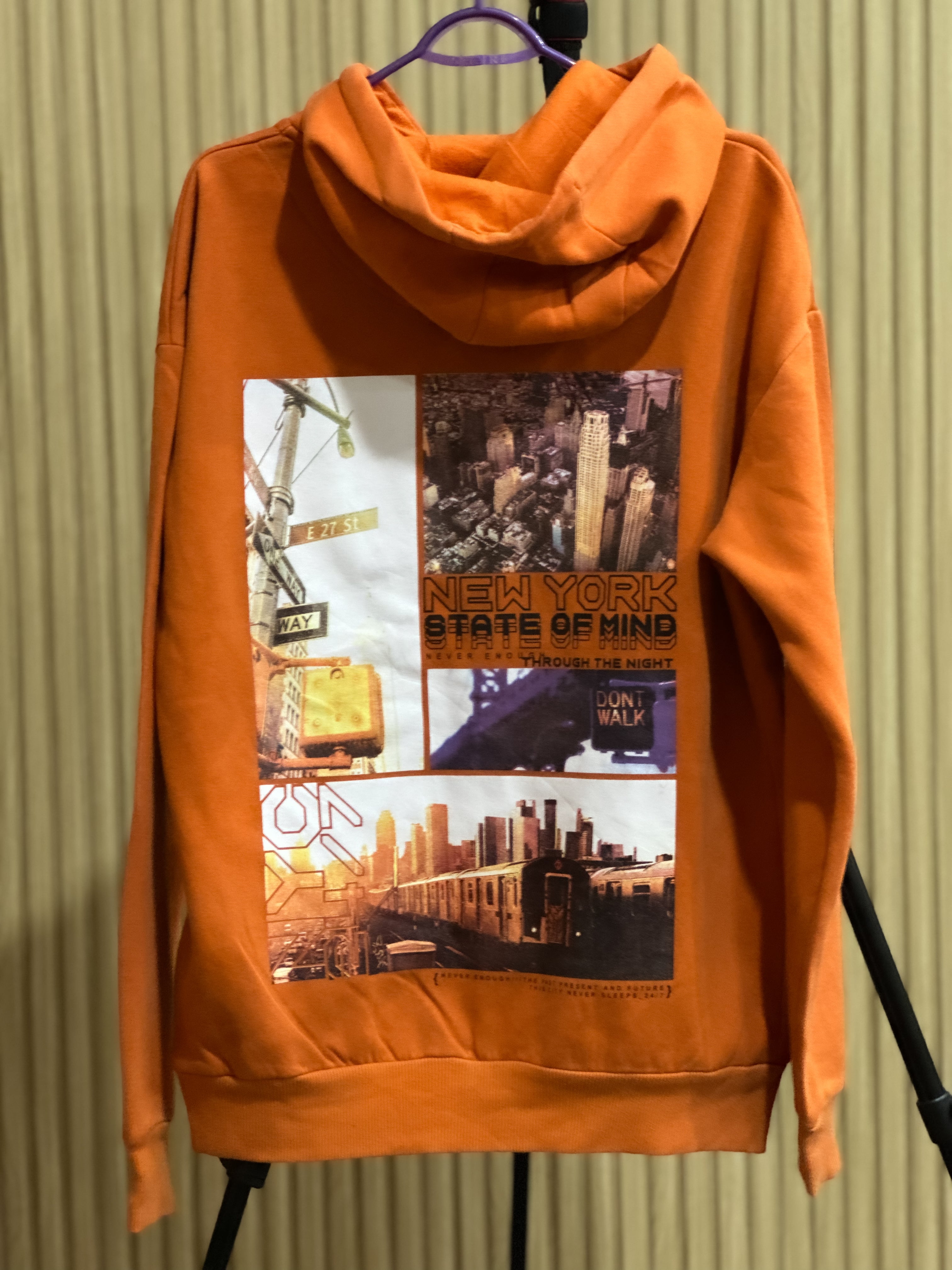Orange NYC Graphic Hoodie