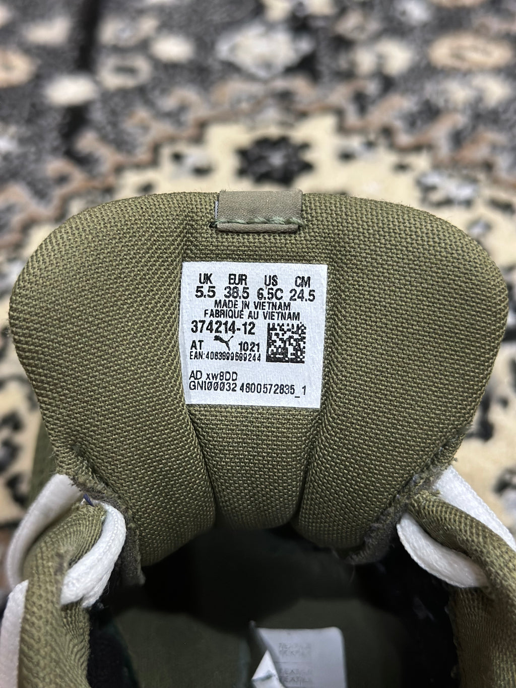 Preloved Puma Green Mesh Running Shoes