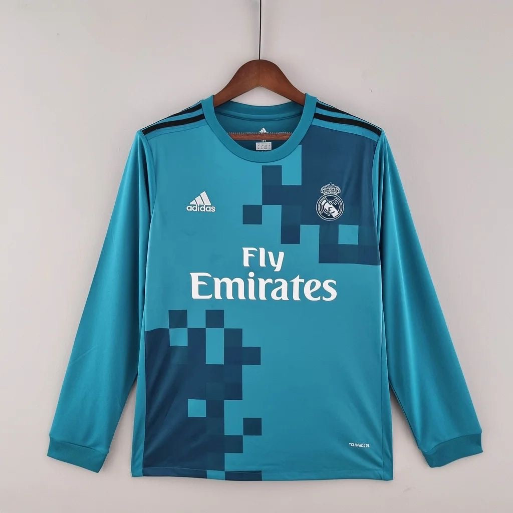 Real Madrid 2017/18 Third Jersey – Long Sleeve (Fly Emirates, Adidas)