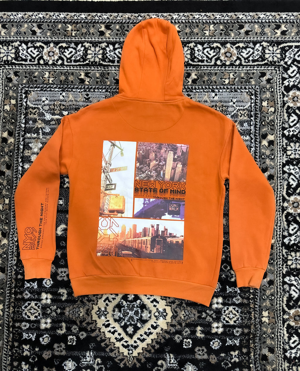 Orange NYC Graphic Hoodie