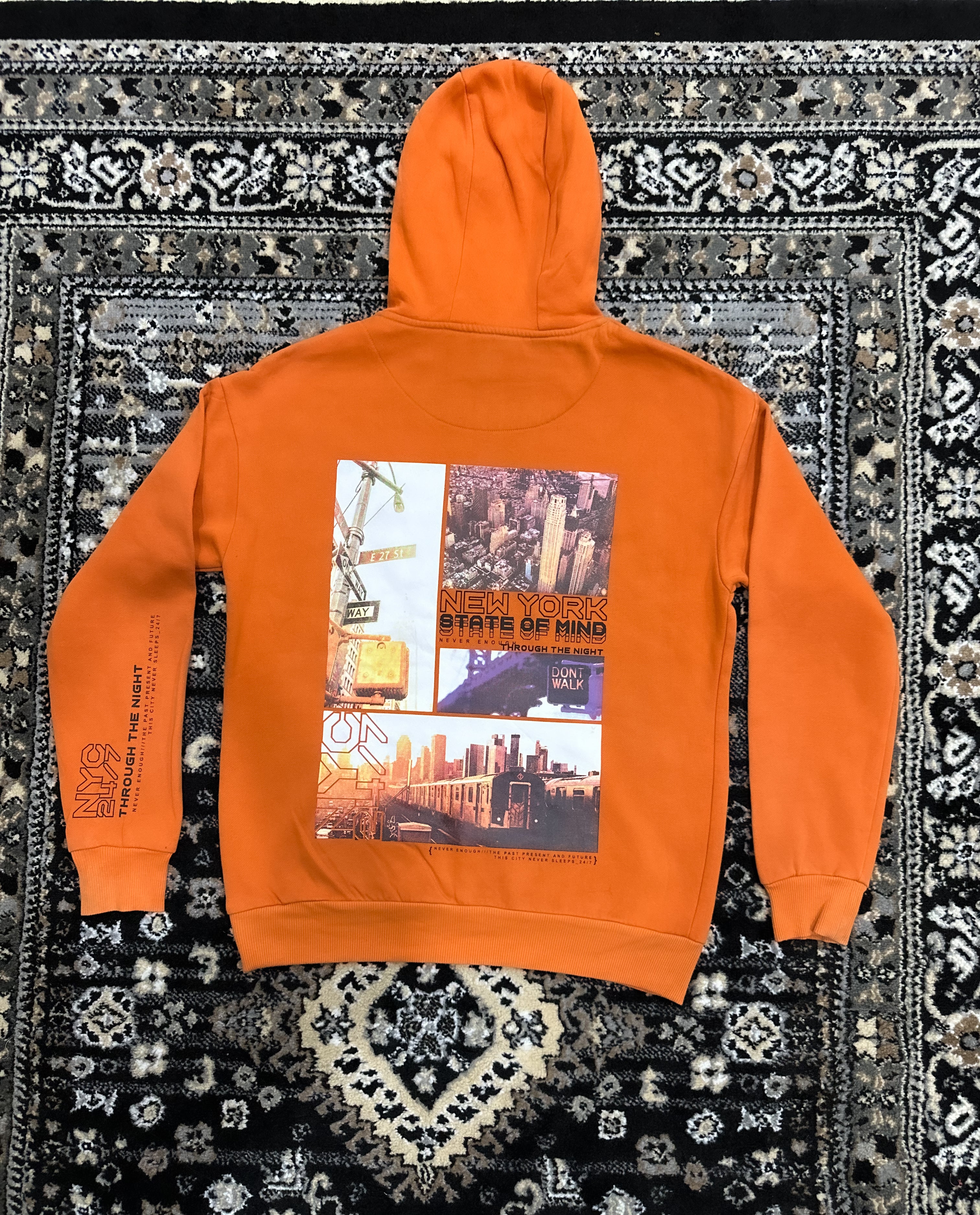 Orange NYC Graphic Hoodie