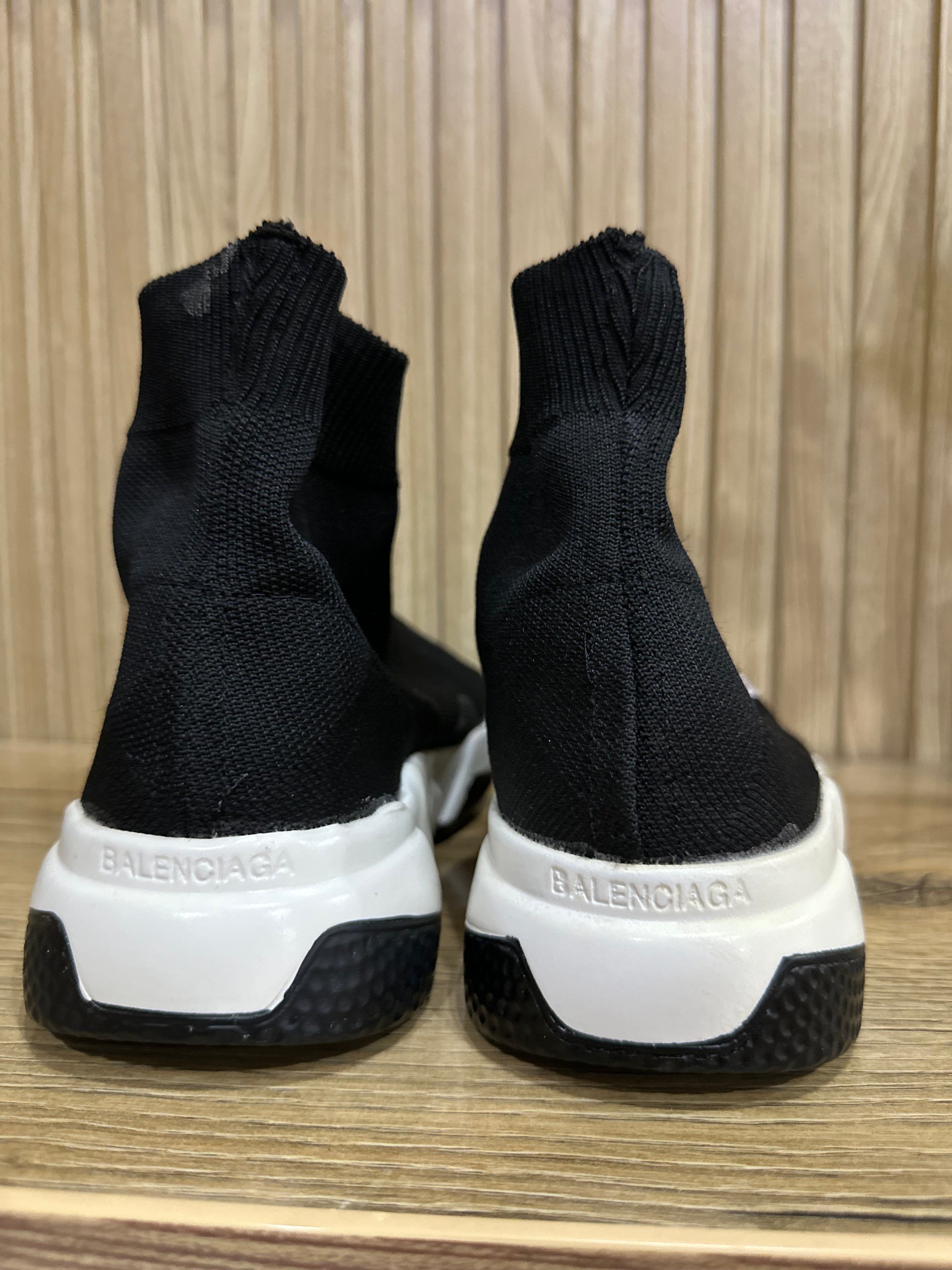 Balenciaga Speed Trainer Sneakers – Black & White