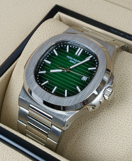Patek Philippe Nautilus Green Dial Stainless Steel Watch
