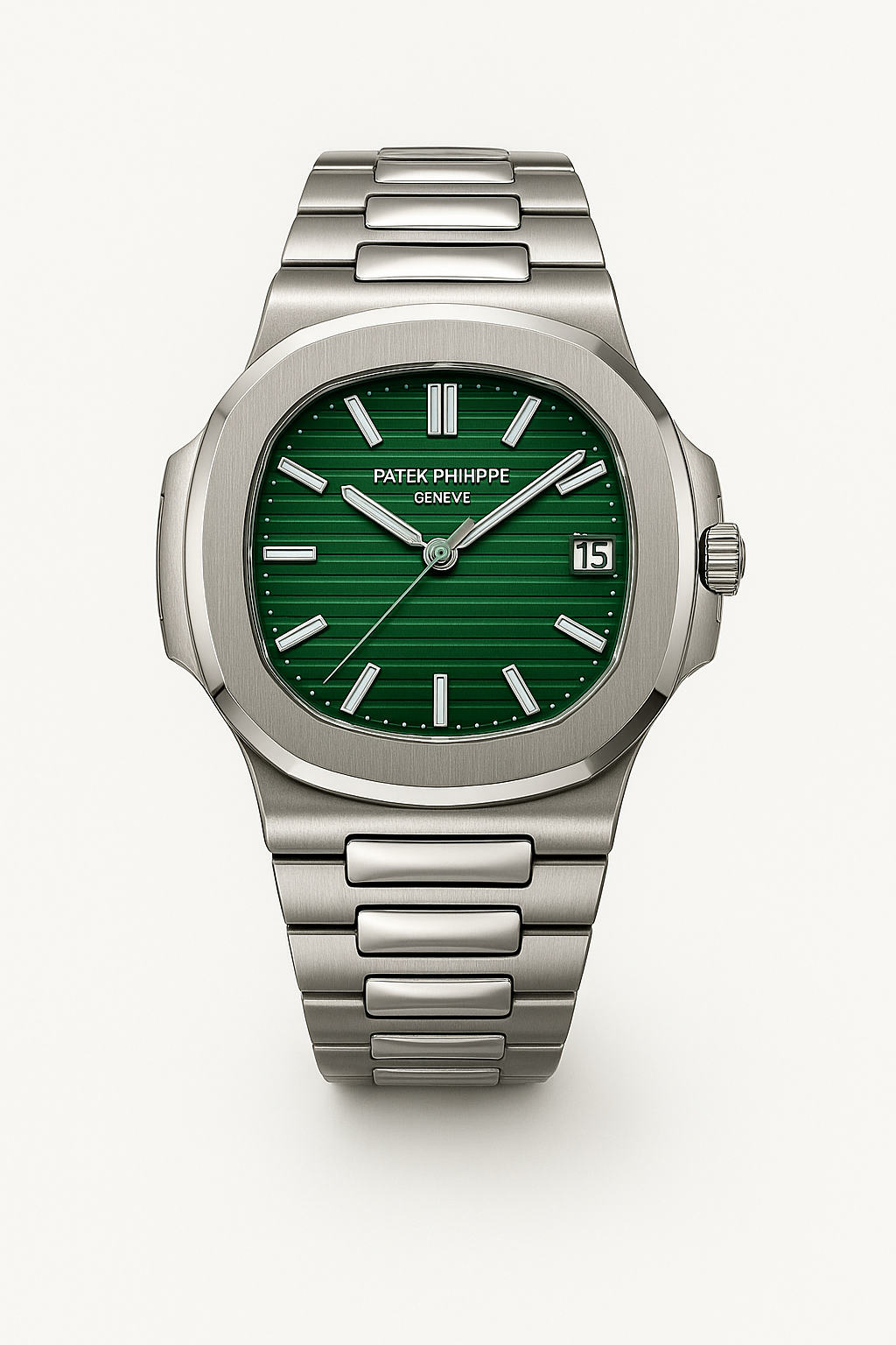 Patek Philippe Nautilus Green Dial Stainless Steel Watch